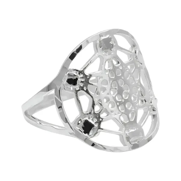 Anillo de plata .925 cubo de metatron geometria sagrada liso — Joyaris