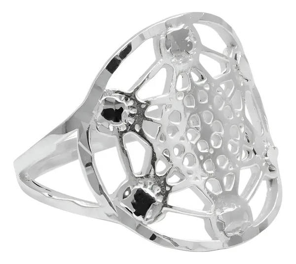 Anillo de plata .925 cubo de metatron geometria sagrada liso — Joyaris