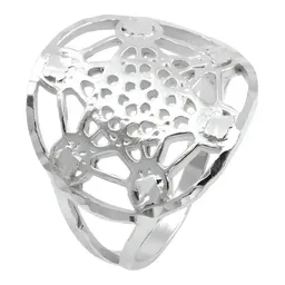 Anillo Plata 925 Cubo de Metatrón Sólido Unisex - Imagen 2