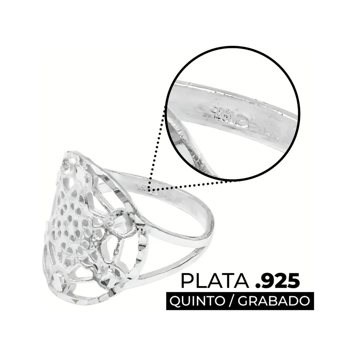 Anillo Plata 925 Cubo de Metatrón Sólido Unisex - Imagen 3
