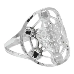 Anillo Plata 925 Cubo Metatrón Liso Unisex Geometría Sagrada - Imagen 1