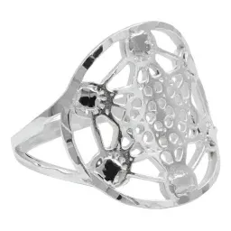 Anillo Plata 925 Cubo Metatrón Liso Unisex Geometría Sagrada - Imagen 1