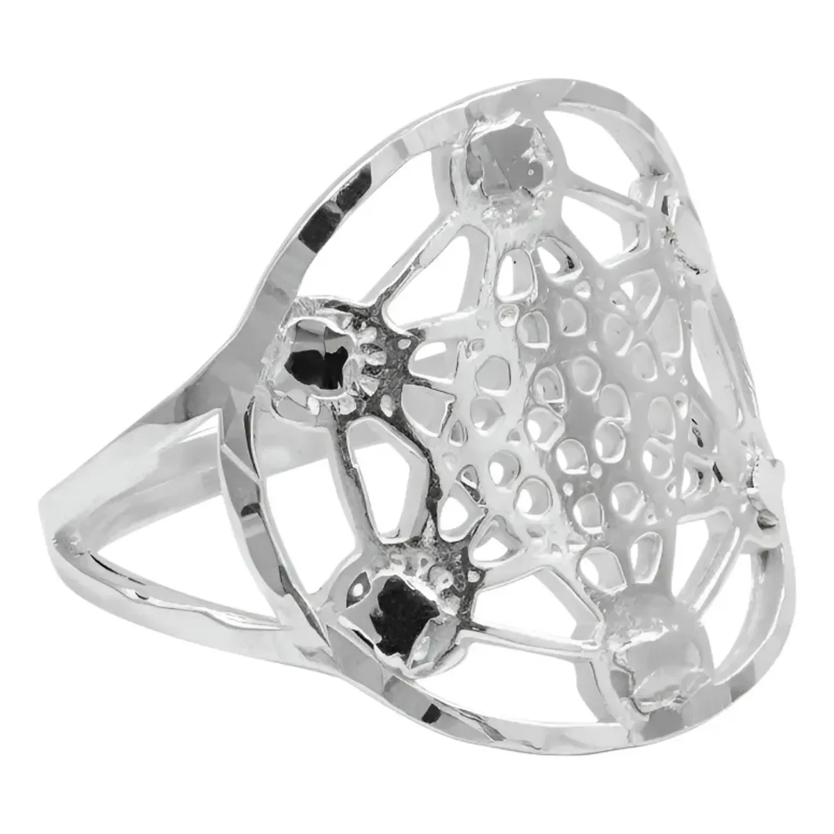 Anillo Plata .925 Cubo Metatrón liso, unisex, diseño exclusivo plata. Joyería de autor mexicana, con significado espiritual,