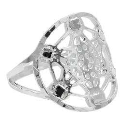 Anillo Plata .925 Cubo Metatrón Sólido Unisex Geométrico - Imagen 1