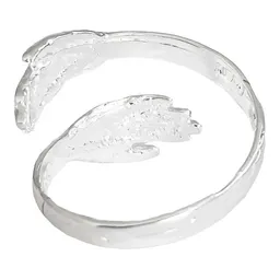 Anillo Plata 925 Diseño Abrazo Abierto Ajustable para Mujer - Imagen 4