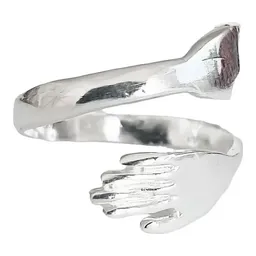 Anillo Plata 925 Diseño Abrazo Ajustable para Mujer - Imagen 2