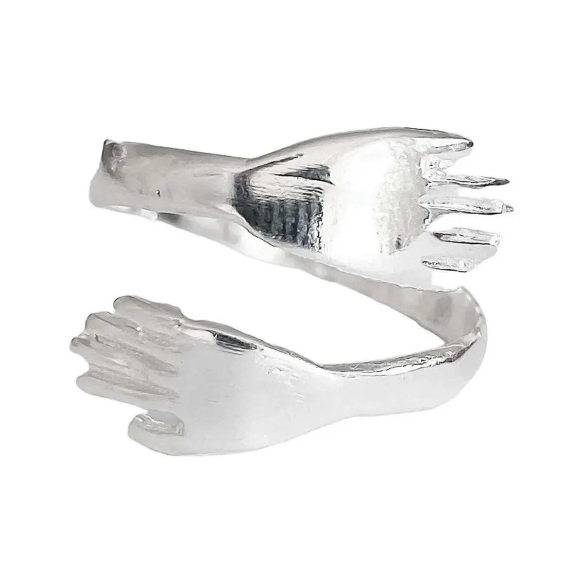 Anillo Plata 999 Diseño Abrazo Ajustable para Mujer - Imagen 3