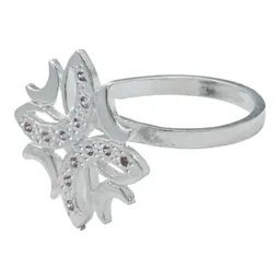 Anillo Plata .925 Flor Cuatro Lunas Zirconia Rosa para Mujer - Imagen 2