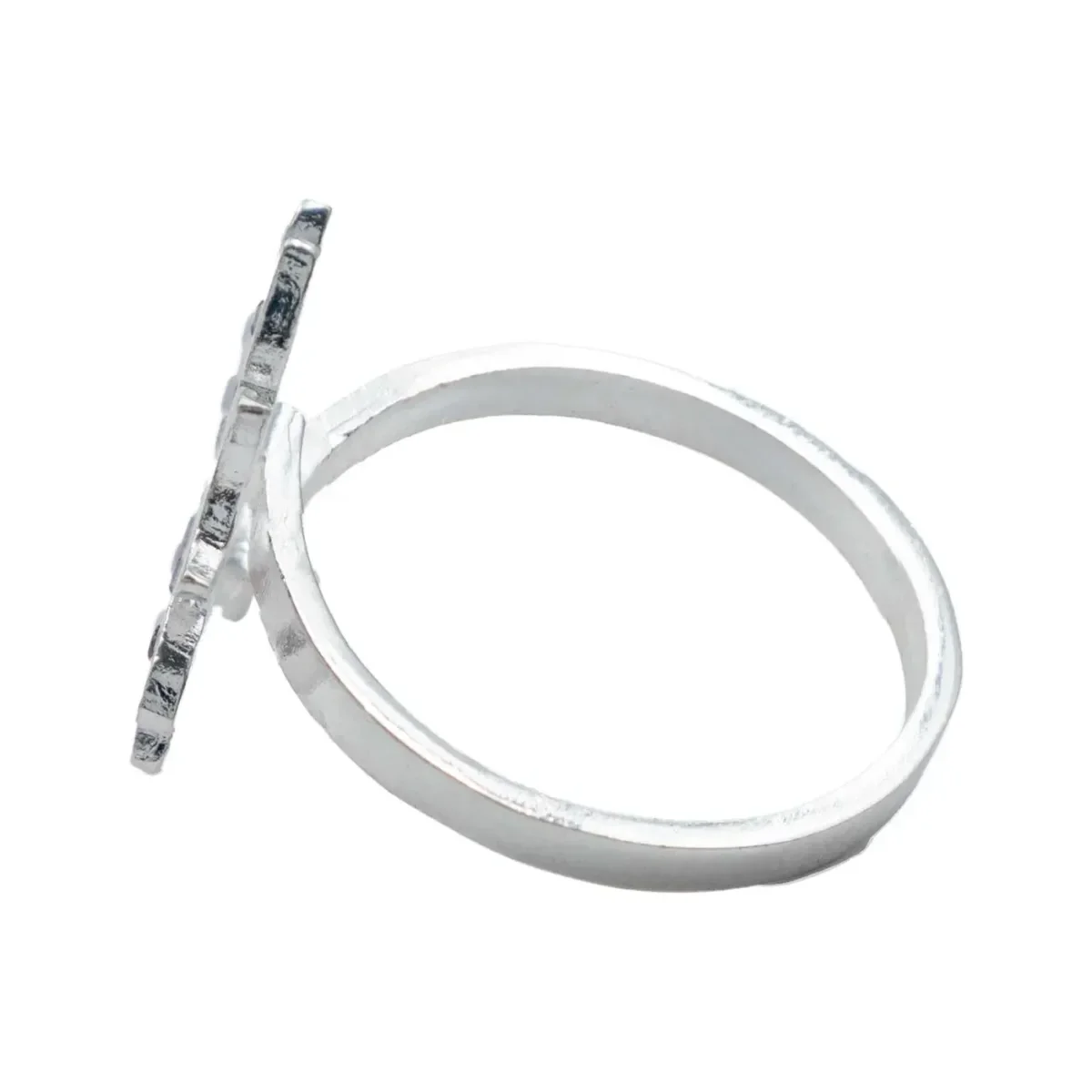 Anillo Plata .925 Flor Cuatro Lunas Zirconia Rosa para Mujer - Imagen 3