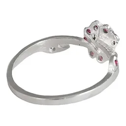 Anillo Plata 925 Flor de Loto con Zirconia Rosa - Imagen 4