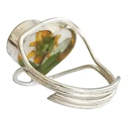 Anillo Plata 925 Girasol Corazón Ajustable - Imagen 5