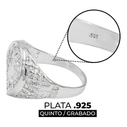 Anillo Plata 925 Hoja Cannabis Zirconias Verdes para Hombre Talla 11 - Imagen 3