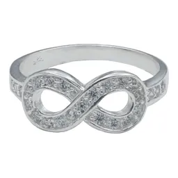 Anillo Plata 925 Infinito con Zirconia para Mujer Talla 7 - Imagen 1