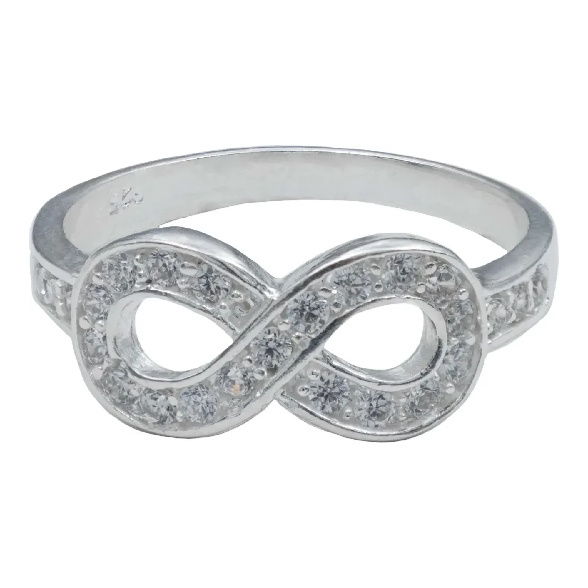 Anillo de Plata 925 Infinito con Zirconia transparente, un diseño minimalista y significativo para mujer, ideal como anillo d