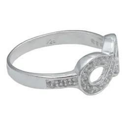 Anillo Plata 925 Infinito con Zirconia para Mujer Talla 7 - Imagen 2