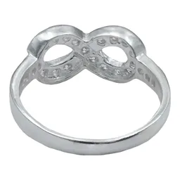 Anillo Plata 925 Infinito con Zirconia para Mujer Talla 7 - Imagen 3