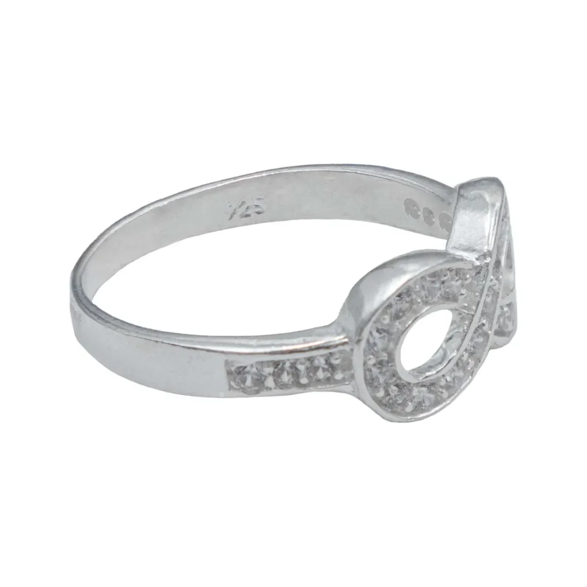 Anillo Plata 925 Infinito con Zirconia para Mujer Talla 8 - Imagen 2