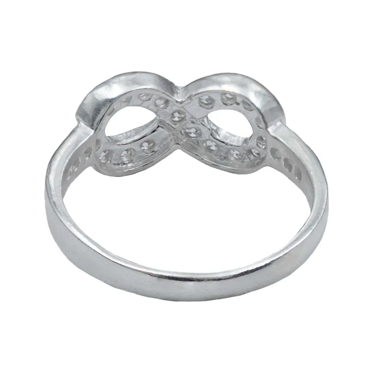 Anillo Plata 925 Infinito con Zirconia para Mujer Talla 8 - Imagen 3