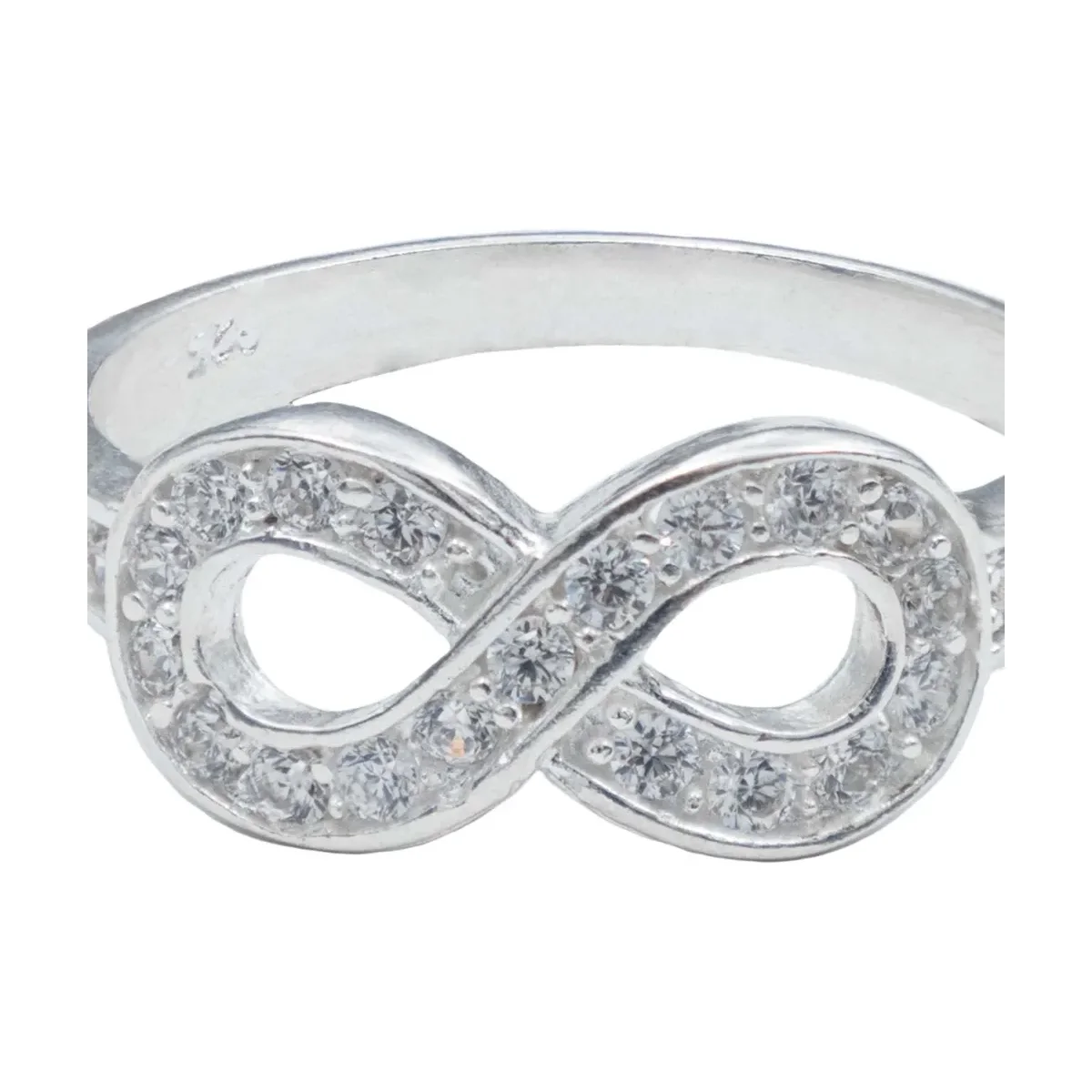Anillo Plata 925 Infinito con Zirconia para Mujer Talla 8 - Imagen 5