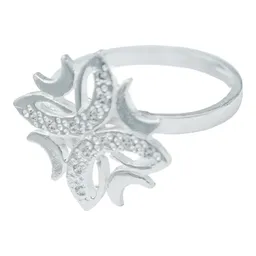 Anillo Plata 925 Lunas y Flor con Zirconia Artesanal Mexicana - Imagen 2