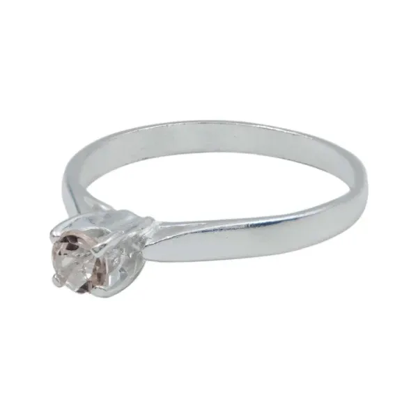 Anillo Plata 925 Morganita Rosa Natural Promesa - Imagen 1
