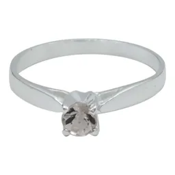 Anillo Plata 925 Morganita Rosa Natural Promesa - Imagen 2