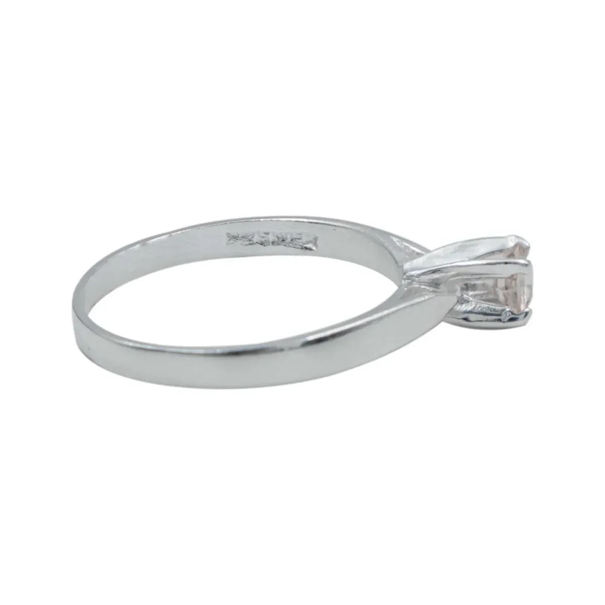 Anillo Plata 925 Morganita Rosa Natural Promesa - Imagen 3