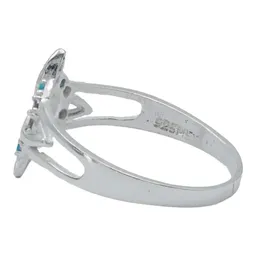 Anillo Plata 925 Nudo Bruja Celta con Zirconias Multicolor - Imagen 4