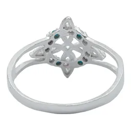 Anillo Plata 925 Nudo Bruja Celta con Zirconias Multicolor - Imagen 5