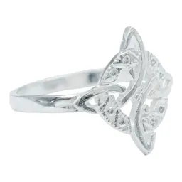 Anillo Plata 925 Nudo Bruja Celta Diamantado con Zirconia Blanca - Imagen 2