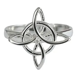 Anillo Plata 925 Nudo Bruja Celta Liso Unisex - Imagen 1