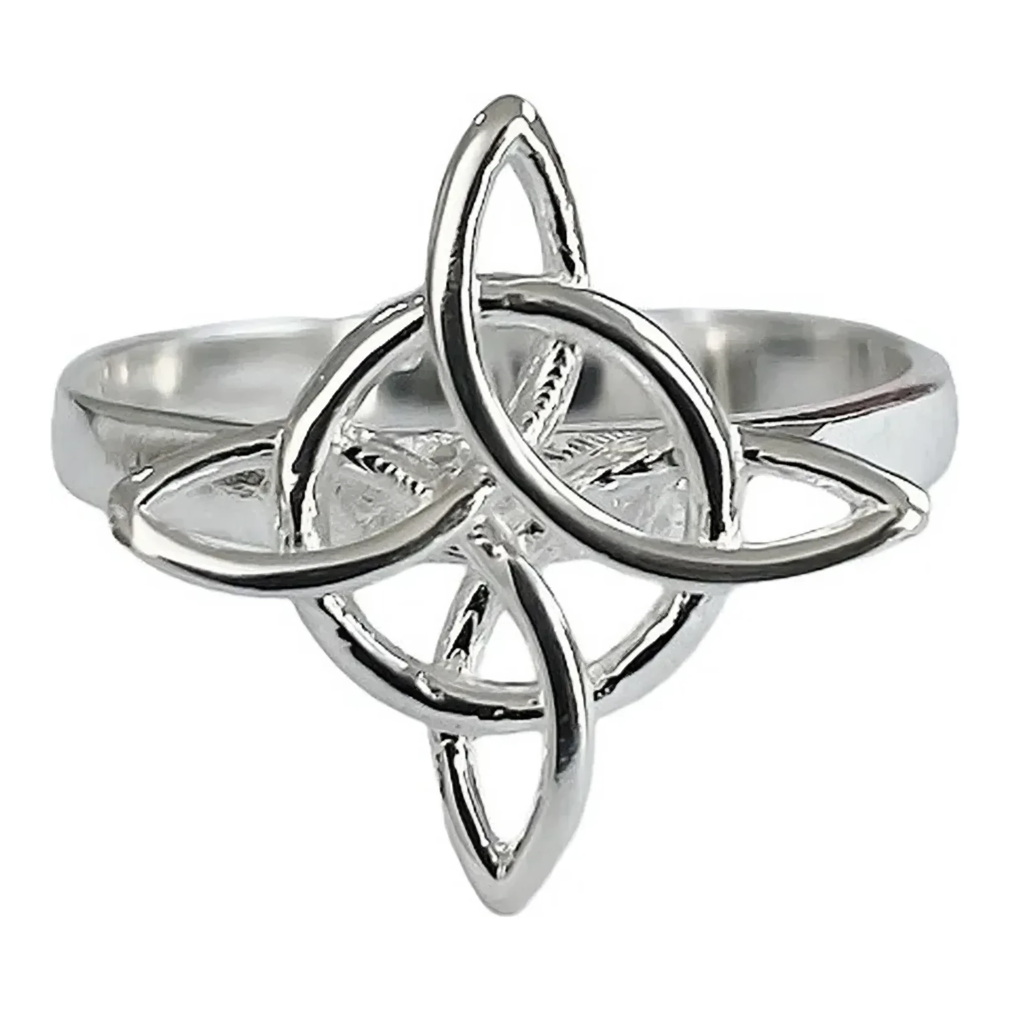 Anillo Plata .925 Nudo Bruja Celta Liso unisex, brillante plata, diseño minimalista moderno. Joyería artesanal mexicana con s