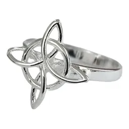 Anillo Plata 925 Nudo Bruja Celta Liso Unisex - Imagen 2