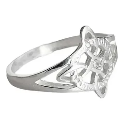 Anillo Plata 925 Nudo Bruja con Zirconia Protección - Imagen 1