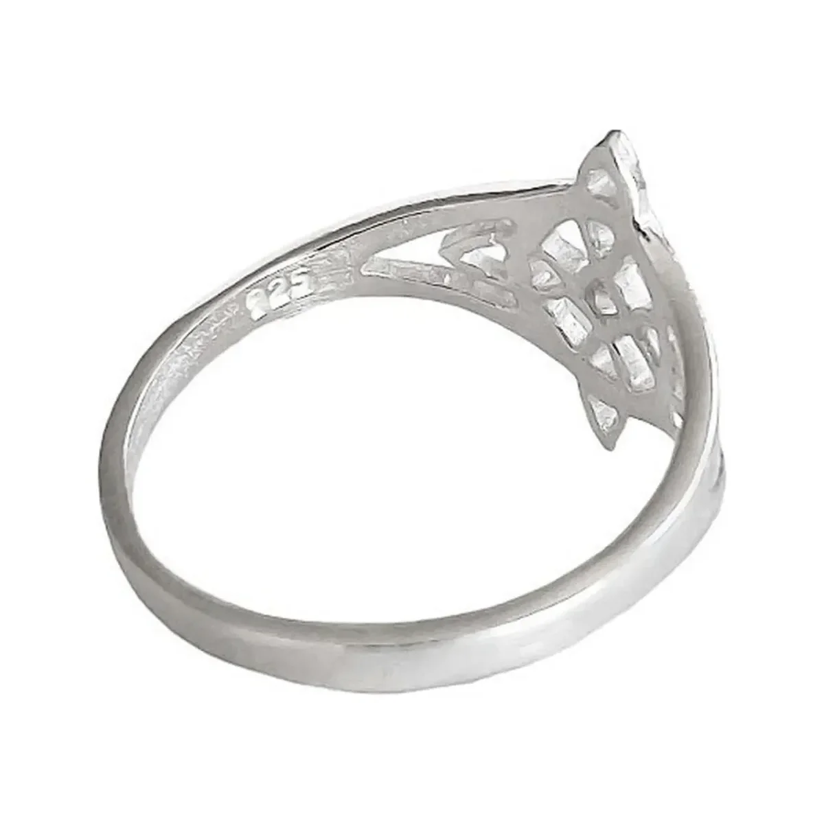 Anillo Plata 925 Nudo Bruja con Zirconia Protección - Imagen 3