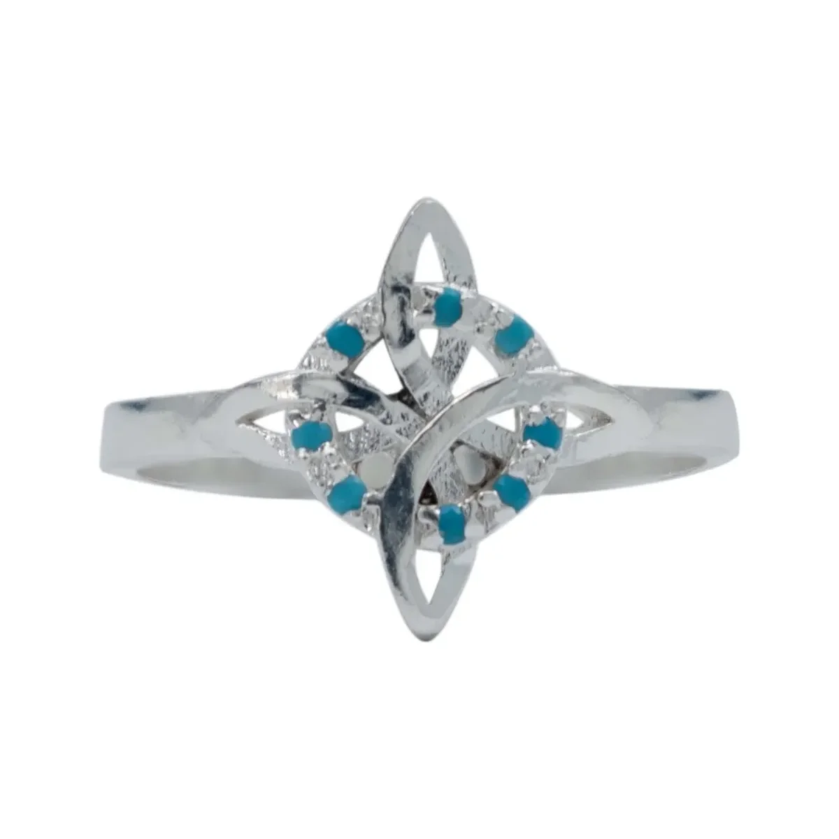 Anillo Plata 925 Nudo Bruja con Zirconias para Mujer - Imagen 4