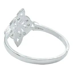 Anillo Plata 925 Nudo Bruja Diamantado con Zirconia Naranja - Imagen 3