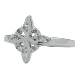 Anillo Plata 925 Nudo Bruja Zirconia Transparente - Imagen 1