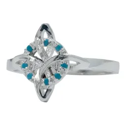 Anillo Plata 925 Nudo Bruja Zirconias Multicolor - Imagen 1