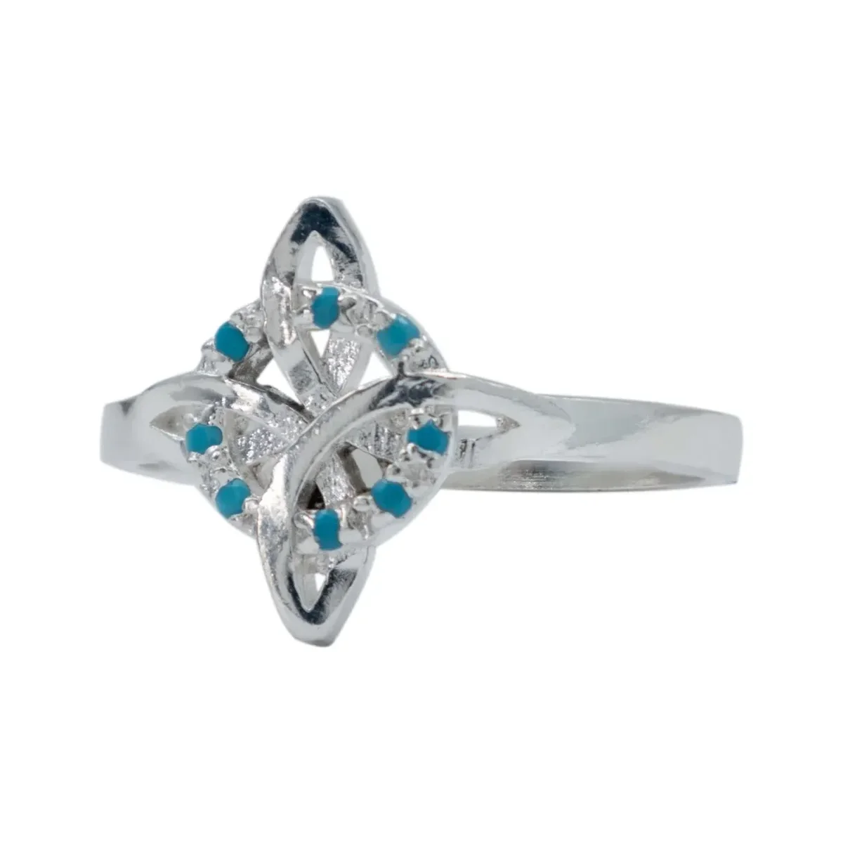 Anillo Plata 925 Nudo Bruja Zirconias Multicolor, joya de protección artesanal mexicana con piedras de colores para mujer, di