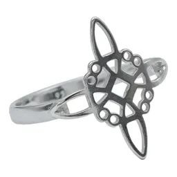 Anillo Plata 925 Nudo de Bruja Amuleto Protección Artesanal - Imagen 1