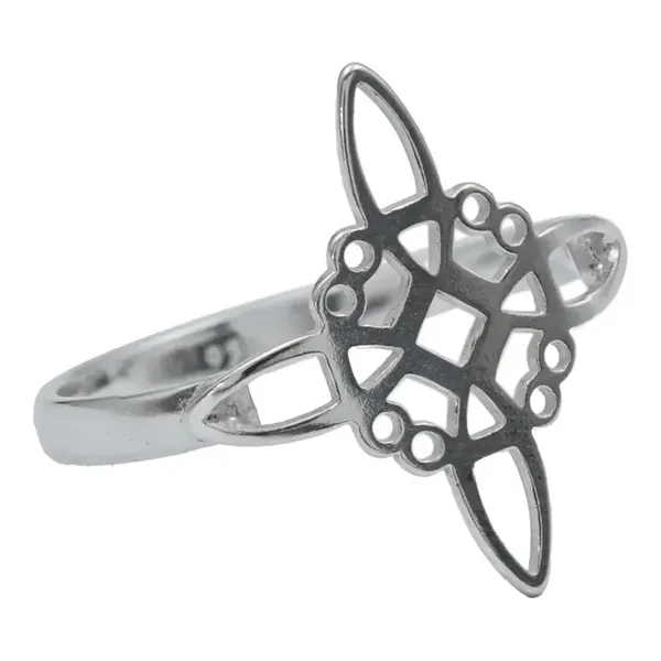 Anillo de plata .925 plateado Nudo De Bruja Laser Hombre Mujer — Joyaris