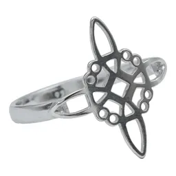 Anillo Plata 925 Nudo de Bruja Amuleto Protección Unisex - Imagen 1