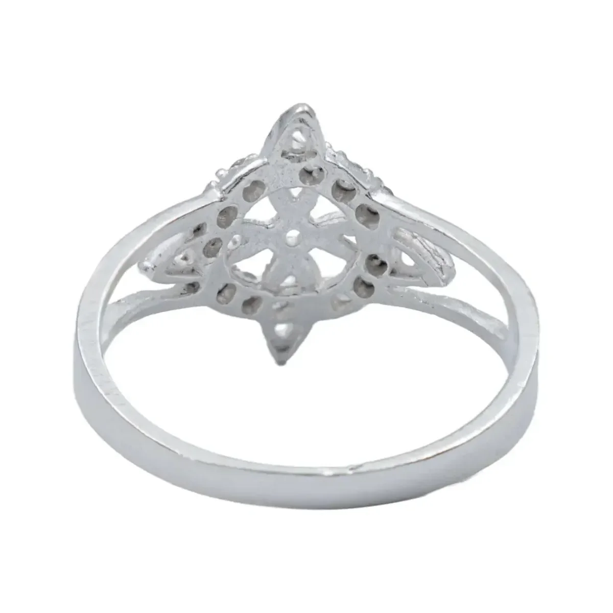 Anillo Plata .925 Nudo de Bruja Celta con Zirconia para Mujer Talla 8.5 - Imagen 4