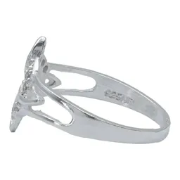 Anillo Plata .925 Nudo de Bruja Celta con Zirconia para Mujer Talla 9 - Imagen 3