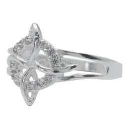 Anillo Plata .925 Nudo de Bruja Celta con Zirconia para Mujer Talla 9 - Imagen 5