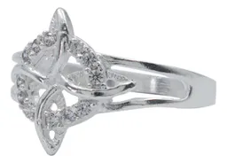 Anillo Plata .925 Nudo de Bruja Celta con Zirconia para Mujer Talla 9 - Imagen 5