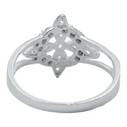 Anillo Plata 925 Nudo de Bruja Celta con Zirconia para Mujer - Imagen 4