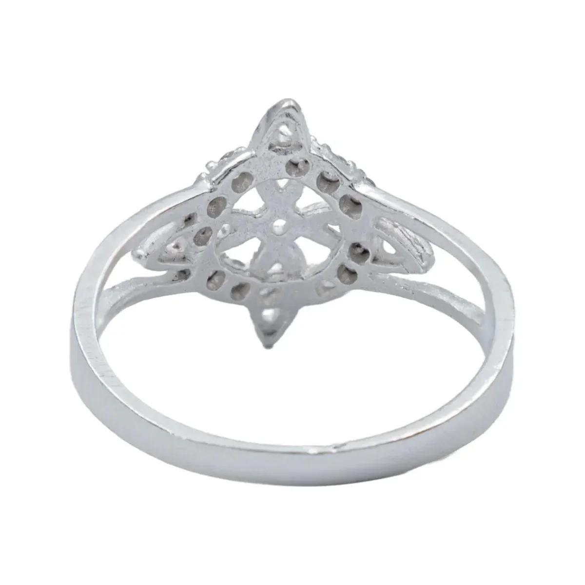 Anillo Plata .925 Nudo de Bruja Celta con Zirconia Transparente - Imagen 4