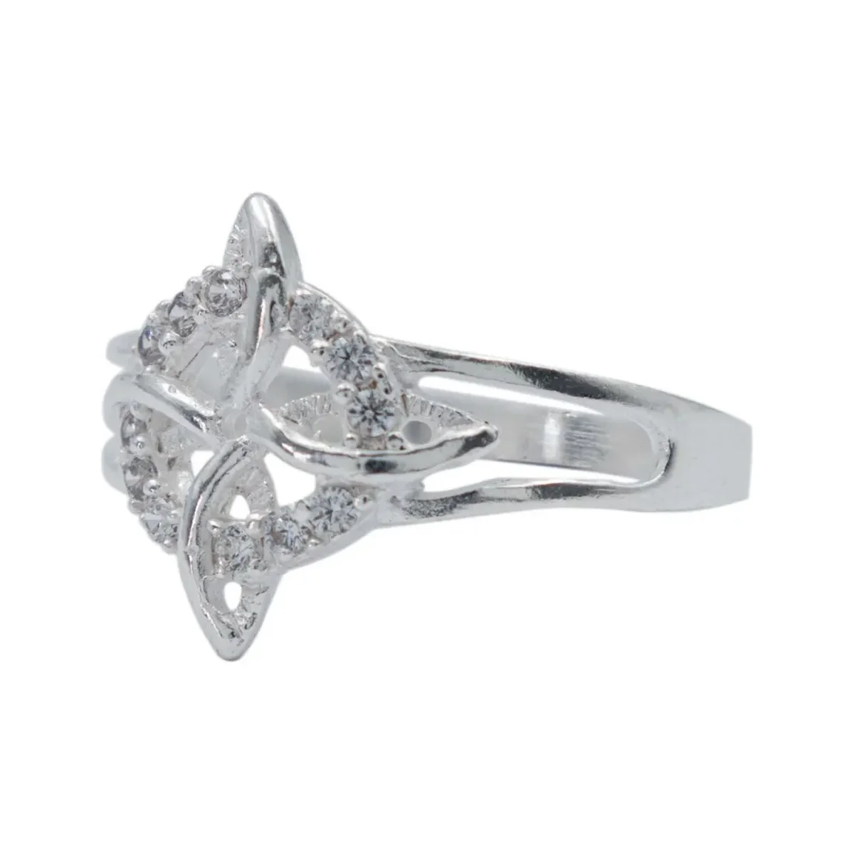 Anillo Plata .925 Nudo de Bruja Celta con Zirconia Transparente - Imagen 5